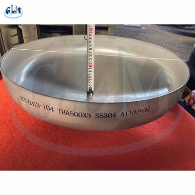 SS304 THA Głowa torysferyczna Wykończenie talerza 500 mm Średnica 3 mm Grubość